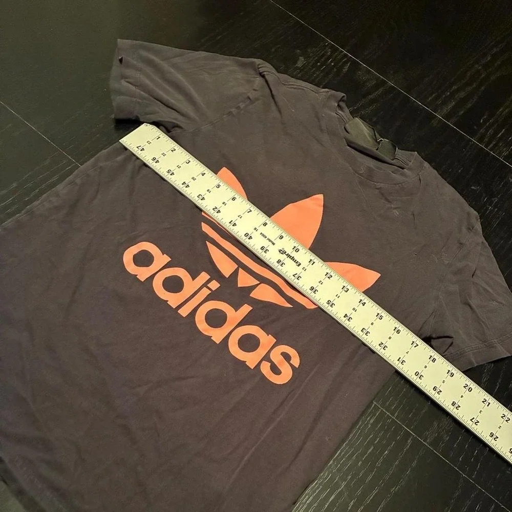 Adidas Pharrell Williams Hu Hiking T-Shirt Grey Orange Trefoil Mens Small